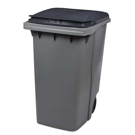 Image de CONTENEUR 2 ROUES SANS BARRE VENTRALE GRIS/GRIS 340L
