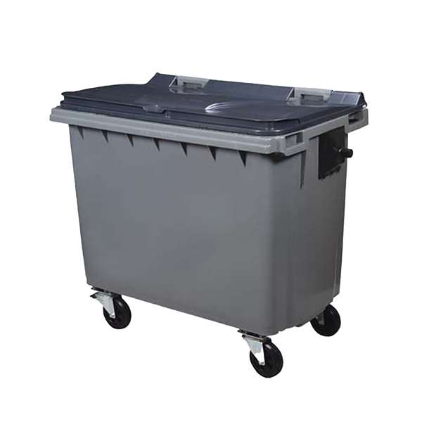 Image de CONTENEUR KOROK 4 ROUES - 660L - SANS BARRE - GRIS / GRIS