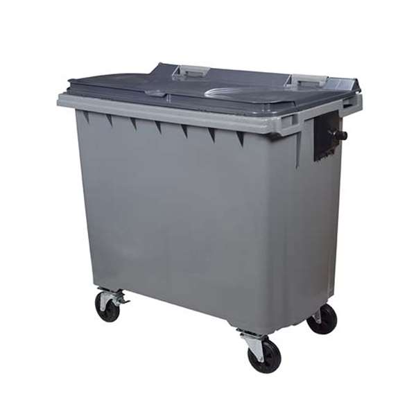 Image de CONTENEUR KOROK 4 ROUES - 770L - SANS BARRE - GRIS / GRIS