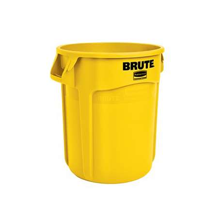 CONTENEUR BRUTE AVEC CONDUITS D'AERATION JAUNE 75.7L