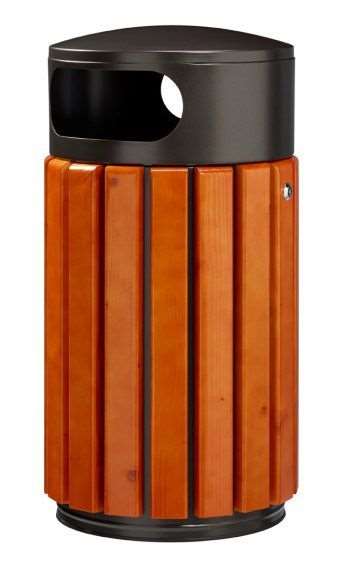 Image de CORBEILLE BOIS/METAL 40L ROND-LIGNE FIRST BOIS