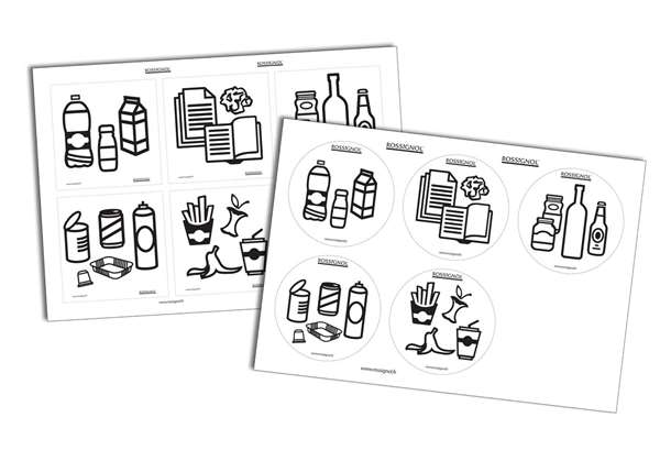 Image de LOT DE 2 PLANCHE AUTOCOLLANTES 'TRI SELECTIF'