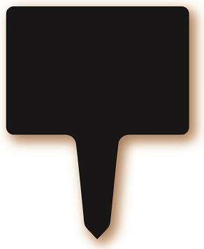 ETIQUETTE PVC RECTANGULAIRE NOIR (FTS.80X60MM) PAR 10