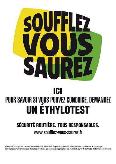 Image de PANCARTE PVC 'SOUFFLEZ VOUS SAUREZ' BLANC (FTS.210X297MM)