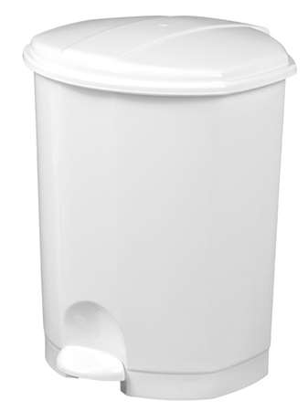 POUBELLE A PEDALE PLASTIQUE BLANC PRIMA 30L