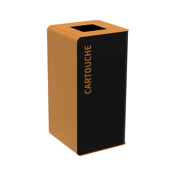 Image de BORNE DE TRI SELECTIF CARTOUCHE 40L GRIS/MARRON SANS SERRURE