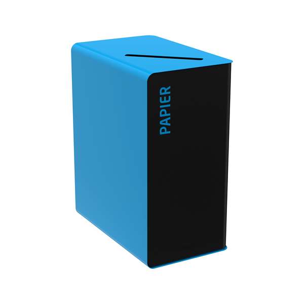Image de BORNE DE TRI SELECTIF PAPIER 65L GRIS/BLEU SANS SERRURE