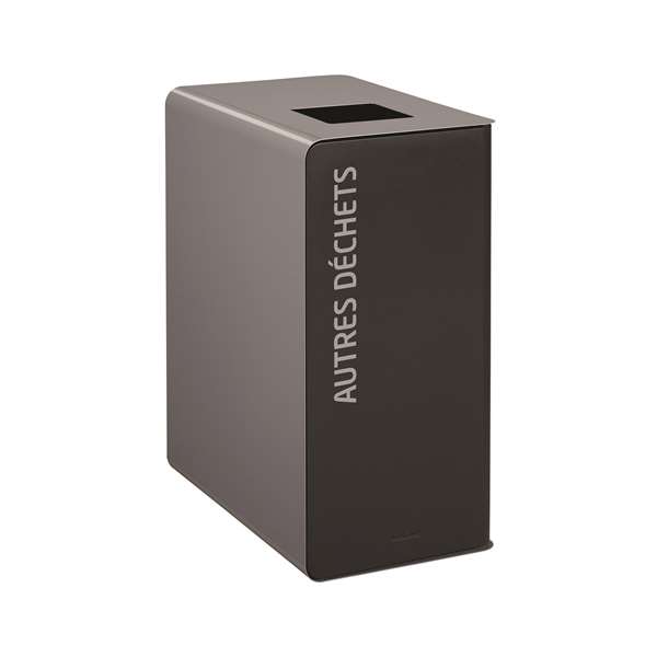 Image de BORNE DE TRI SELECTIF AUTRE 65L GRIS/GRIS CLAIR SANS SERRURE