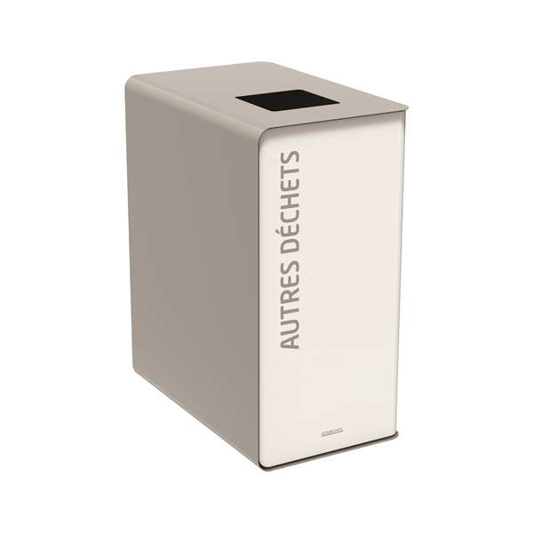 Image de BORNE TRI SELECTIF AUTRE 65L BLANC/GRIS CLAIR SANS SERRURE