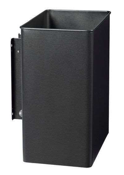 Image de CORBEILLE PIVOTANTE RECTANGULAIRE 27L MURAL-GRIS MANGANESE