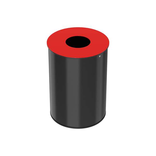 Image de POUBELLE DE TRI SELECTIF 30L NEOTRI GRIS MAGANESE/ROUGE