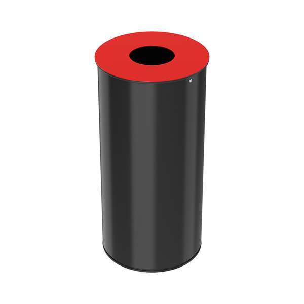 Image de POUBELLE DE TRI SELECTIF 50L NEOTRI GRIS MANGANESE/ROUGE