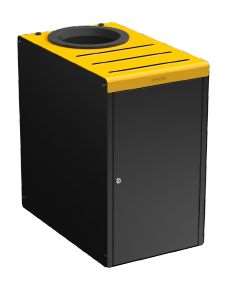 Image de MEUBLE DE TRI SELECTIF 65L GRIS MANGANESE/JAUNE AVEC SERRURE