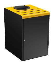 Image de MEUBLE DE TRI SELECTIF 90L GRIS MANGANESE/JAUNE AVEC SERRURE