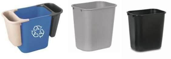 CORBEILLE RECTANGULARE 26.6L GRIS CLAIR