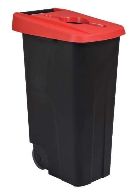 Image de POUBELLE DE TRI MOBILE 110L-MOVATRI-COUV OUVERT ROUGE