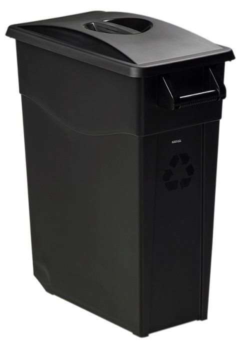 Image de POUBELLE DE TRI MOBILE 65L  - MOVATRI-NOIR/NOIR-COUV FERME