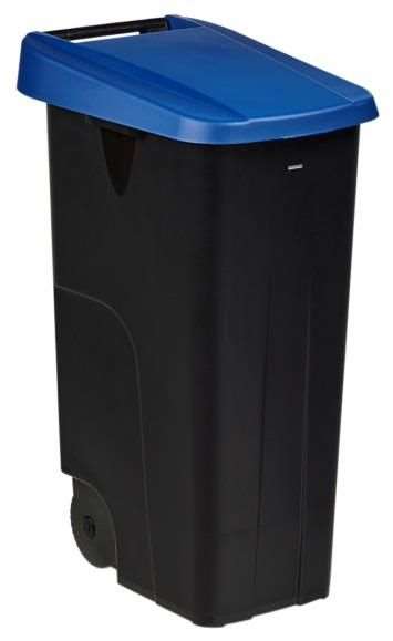 Image de POUBELLE DE TRI MOBILE 110L-MOVATRI-NOIR/BLEU-COUV FERME