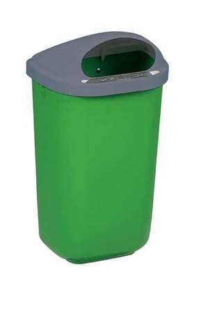 CORBEILLE GRAND VOLUME 50L MURALE PLASTIQUE-VERT/GRIS