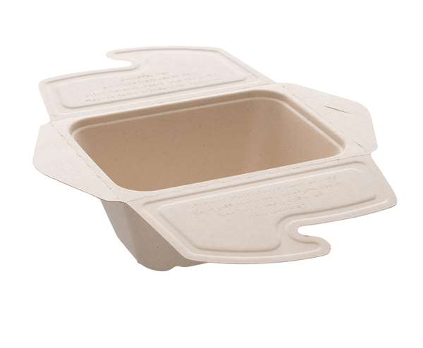 Image de BOITE CARREE BAGASSE MEAL BOX 500ML X150