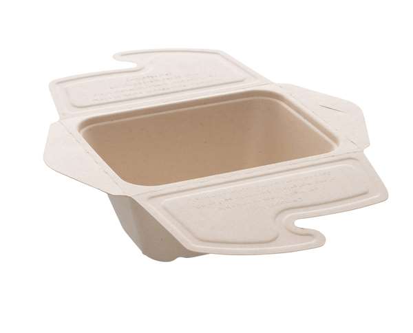 Image de BOITE CARREE BAGASSE MEAL BOX 750ML X100