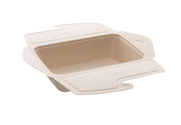 Image de BOITE CARREE BAGASSE MEAL BOX 1000ML X75