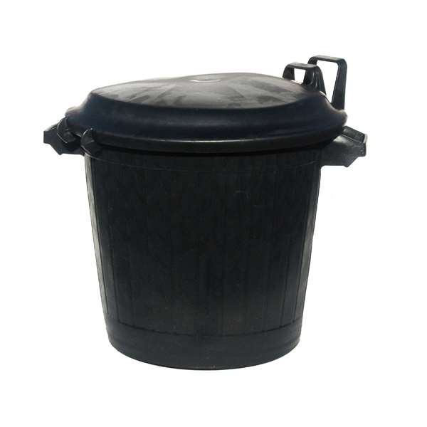 Image de POUBELLE IMMEUBLE  BASSE SANS COUVERCLE NOIRE 75L