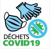 Image de ETIQUETTE SPÉCIFIQUE COVID 19 POUR POUBELLE DONUTS