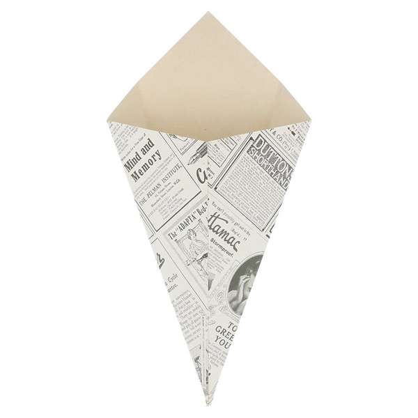 Image de CONE A FRITES CARTON BLANC (FTS157X268MM) 250GRS X1200