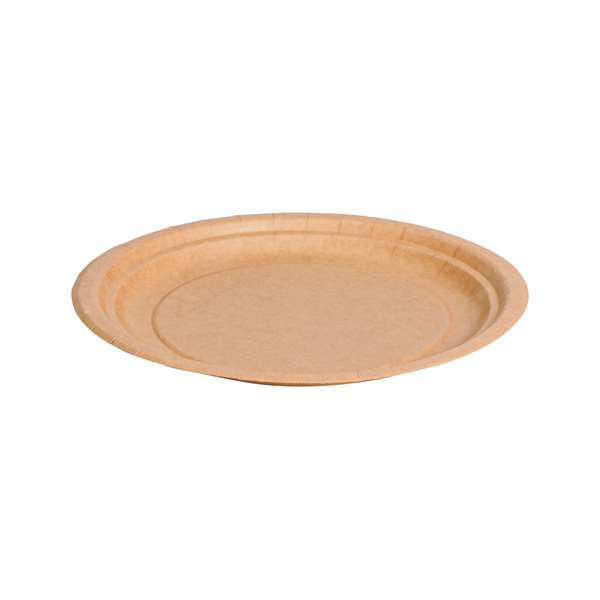 Image de ASSIETTE CARTON BRUN DIAM.180MM X50