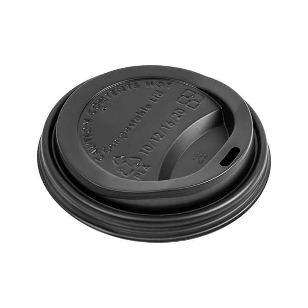 Image de COUVERCLE CPLA NOIR HAUT POUR GOBELET 30-36-48-66CL X50