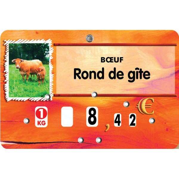 Image de ETIQUETTE PAPRIKA VIANDE BOVINE-VEAU A TEXTE (FTS.12X8CM)