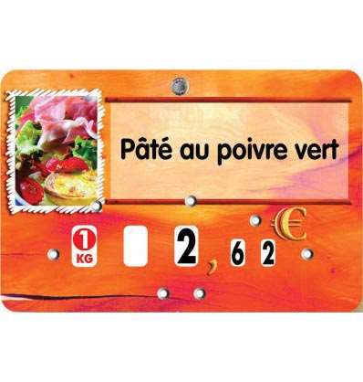 Image de ETIQUETTE PAPRIKA TRAITEUR A TEXTE (FTS.10.5X7CM)