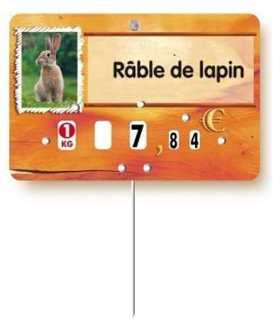 Image de ETIQUETTE PAPRIKA LAPIN A TEXTE (FTS.12X8CM)