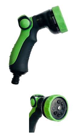 PISTOLET MULTIJETS 8 POSITIONS 'GREEN' POUR TUYAU D'ARROSAGE