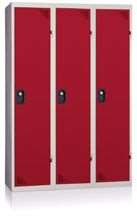 Image de VESTIAIRE INDUSTRIE SALISSANTE MONOBLOC 3 COLONNES ROUGE