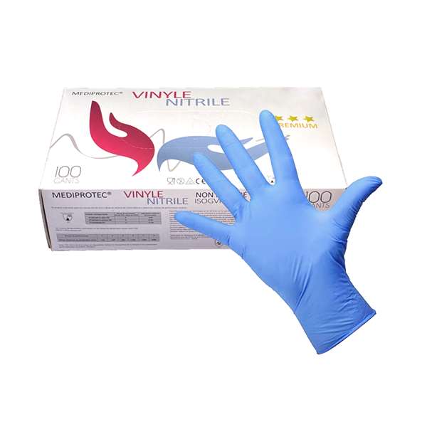 Image de GANT VINYLE/NITRILE BLEU PREMIUM NON POUDRE X100 TS