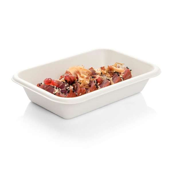 Image de BARQUETTE BAGASSE RECTANGULAIRE (FTS215X140X37MM) 710ML X50