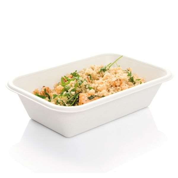 Image de BARQUETTE BAGASSE RECTANGULAIRE (FTS215X140X52MM) 950ML X50