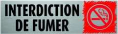 Image de PLAQUE PVC ADHESIVE 'INTERDICTION DE FUMER' (FTS.17X5CM)