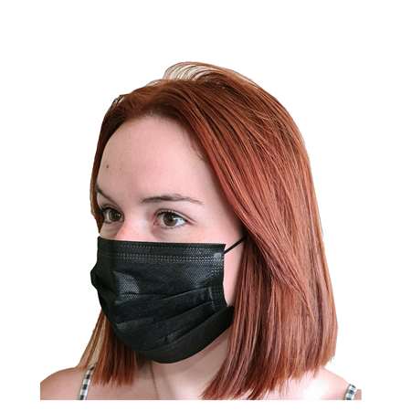 MASQUE CHIRURGICAL 3PLIS PLP NOIRX50