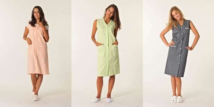 Image de VIOLETTE SANS MANCHE POLY65%-COT35% ANIS T1