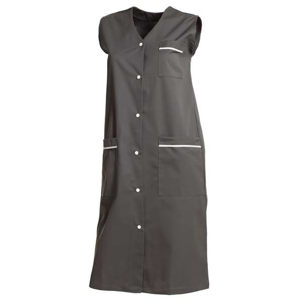 Image de VIOLETTE SANS MANCHE POLY65%-COT35% GRIS FONCE T4