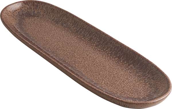 Image de ASSIETTE TAPAS 'KOLOREO' MARRON (LONG.330XLARG.105MM)