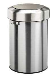 Image de POUBELLE A COUVERCLE BASCULANT RONDE SALSA - 60L - INOX
