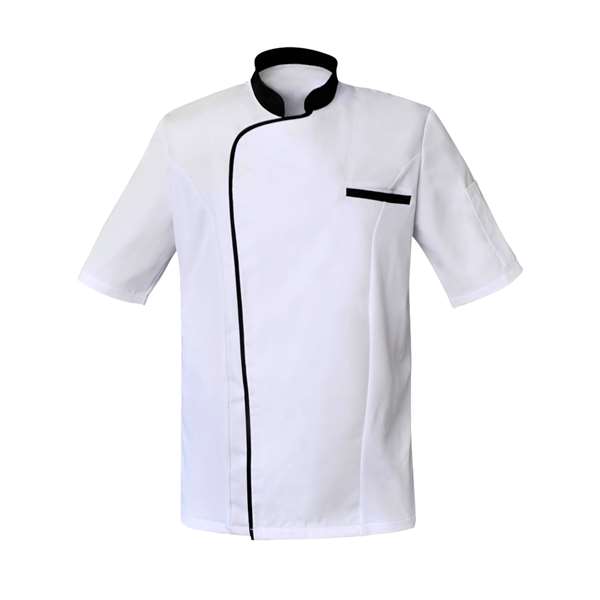 Image de VESTE DE CUISINE ZACK MANCHES COURTES BLANCHES POLY/COT T0