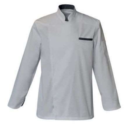 Image de VESTE DE CUISINE MALO ML BLANC/DENIM POLY/COT T0