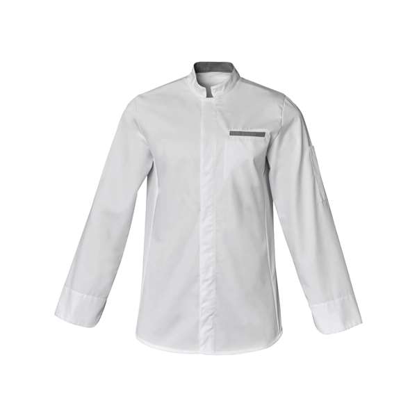 Image de VESTE DE CUISINE RAPHI ML BLANC/GRIS COOLTEX T1