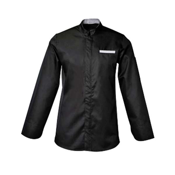 Image de VESTE DE CUISINE RAPHI ML NOIR/GRIS COOLTEX T2