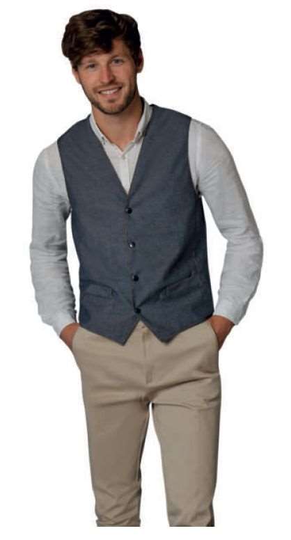 Image de GILET FELIX JEANS SANS MANCHES 2POCHES BASSES T1